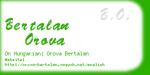 bertalan orova business card